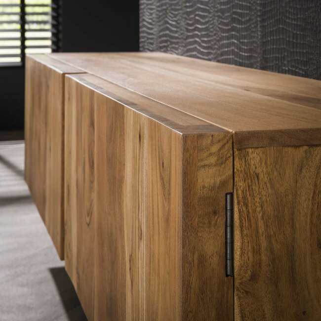 WoonStijl TV-meubel zwevend 2 deuren block acacia