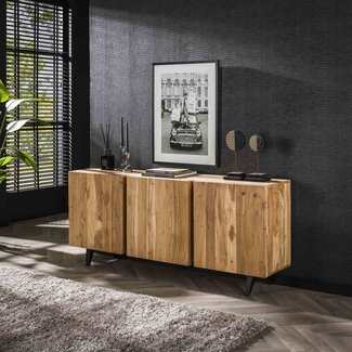 WoonStijl Dressoir 3 deuren block acacia