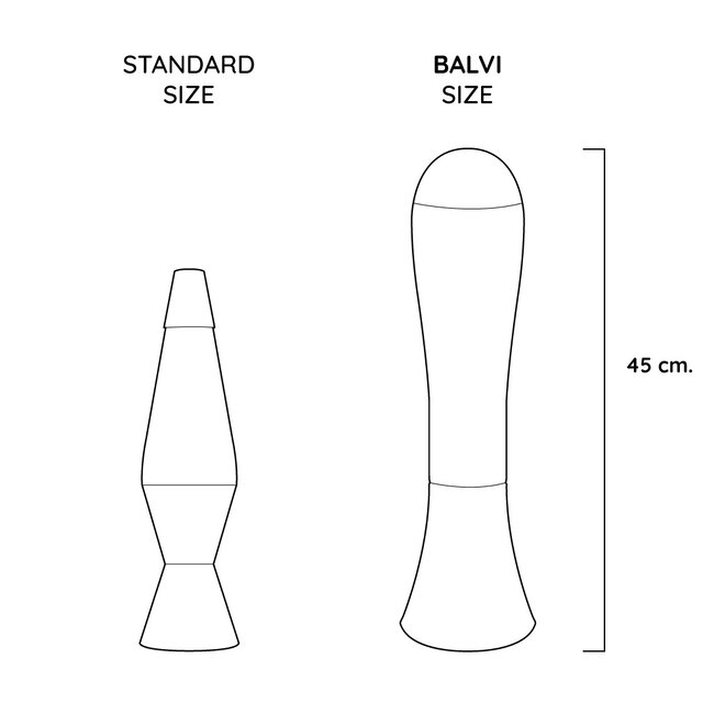 Balvi Lavalamp geel/zilver