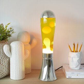 Balvi Lavalamp geel/zilver