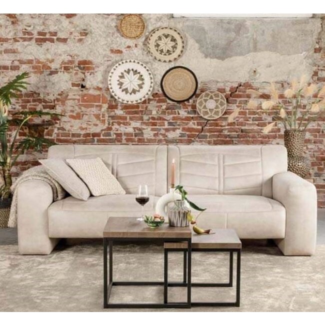 WoonMax Bank Nashville - 3 zits bank - Stof zorro - Showroommodel