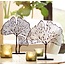 Light en Living Ornament op voet 36x6x39 cm LEAF mat  zwart