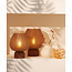 Light & Living Tafellamp LED Ø22x27 cm ALENNA glas bruin