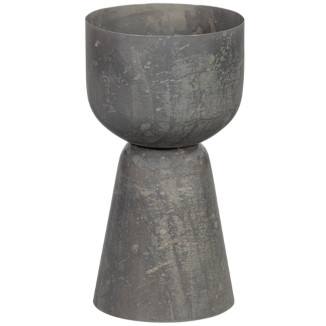 Woood Tezzy Vaas/plantenhouder Grijs Melange