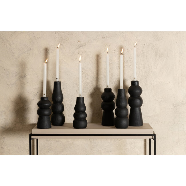 PTMD Kandelaar Emmie mango zwart L