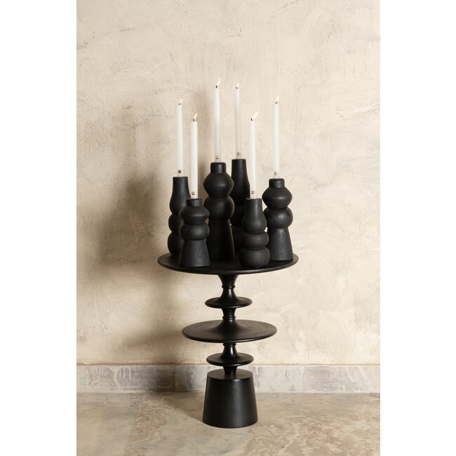 PTMD Kandelaar Emmie mango zwart L