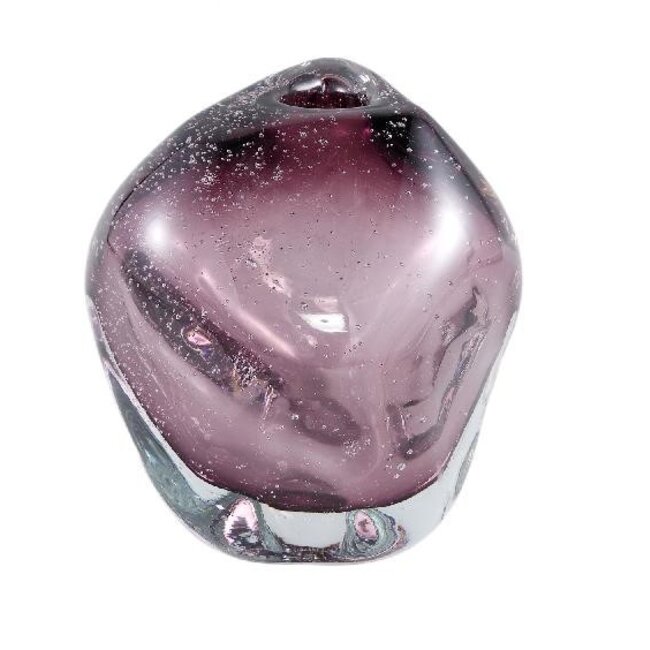 PTMD Vaas Bryce Paars dik organisch glas rond laag