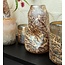 PTMD Vaas Xamery rood dik glas vase bubble waves L