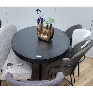 Bruuts Eettafel Herringbone Zwart ovaal - Showroommodel