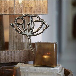 Light en Living Ornament op voet 22x6x36 cm PAPAVERU antique brons