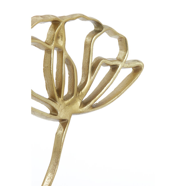 Light en Living Ornament op voet 28x8,5x45 cm PAPAVERU mat goud