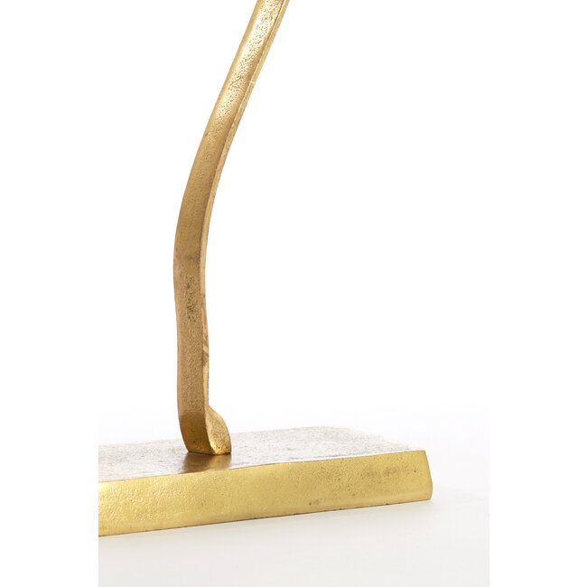 Light en Living Ornament op voet 28x8,5x45 cm PAPAVERU mat goud