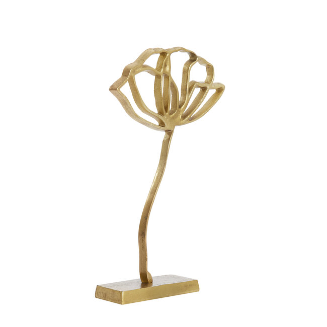 Light en Living Ornament op voet 28x8,5x45 cm PAPAVERU mat goud