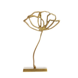 Light en Living Ornament op voet 28x8,5x45 cm PAPAVERU mat goud