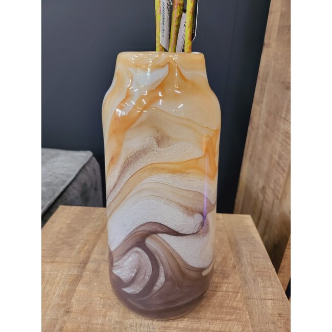 PTMD Vaas Evodie oranje met rode marmeren effect M