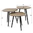 WoonStijl Salontafel set van 3 point metallic brons antiek
