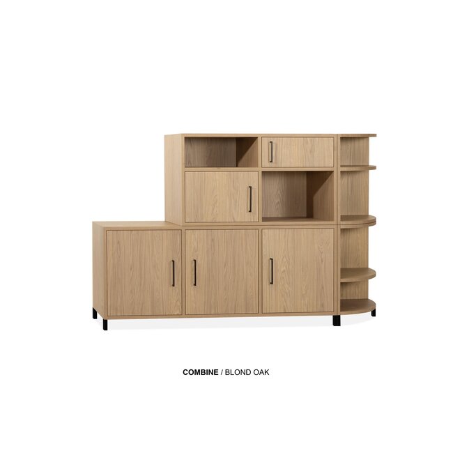 WoonMax Wandkast Combine groot met zijkast showroommodel