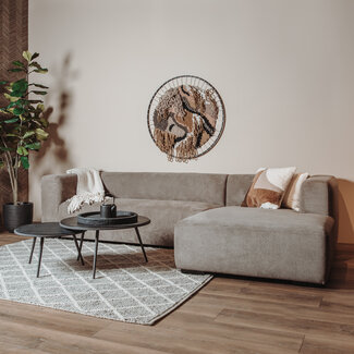 Tower Living Showroommodel  2,5 zits + chaise longe Rechts - Enjoy 431 Beige Grey