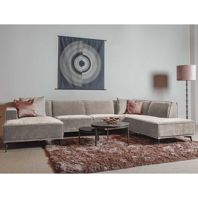 Tower Living Bank Leeds - Chaise longue +  2,5 zits + ottomane Rechts - City 120 Beige