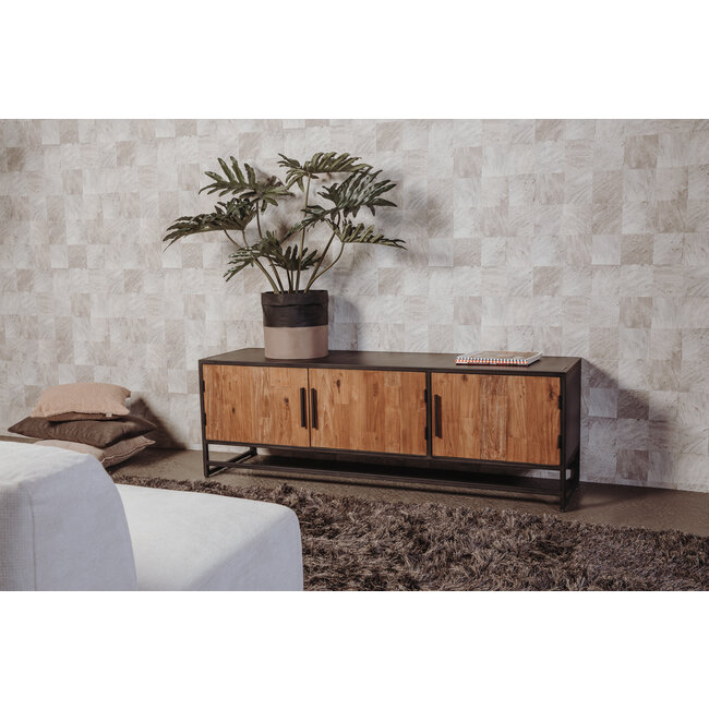 Tower Living Tv meubel Felino Teak 3 deurs