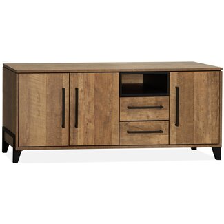 WoonMax Dressoir Maldini Old teak - 3 deuren en 2 lades - 203 cm