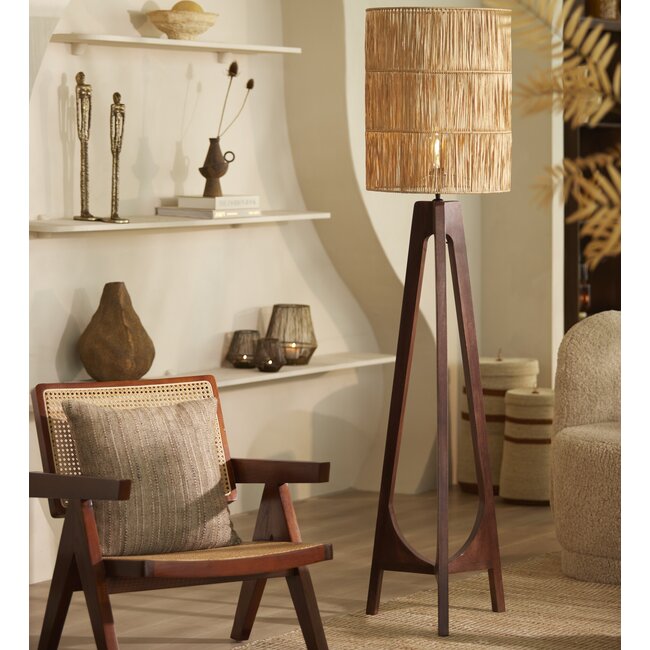 Light en Living Kap cilinder 30-30-40 cm LANZANO raffia  naturel