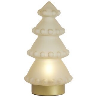 Light en Living Tafellamp LED Ø15x28.5 cm TREE mat wit+goud Light en Living Tafellamp LED Ø15x28.5 cm TREE mat wit+goud