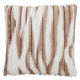 Light en Living Kussen 45x45 cm MABLY velvet crème-bruin