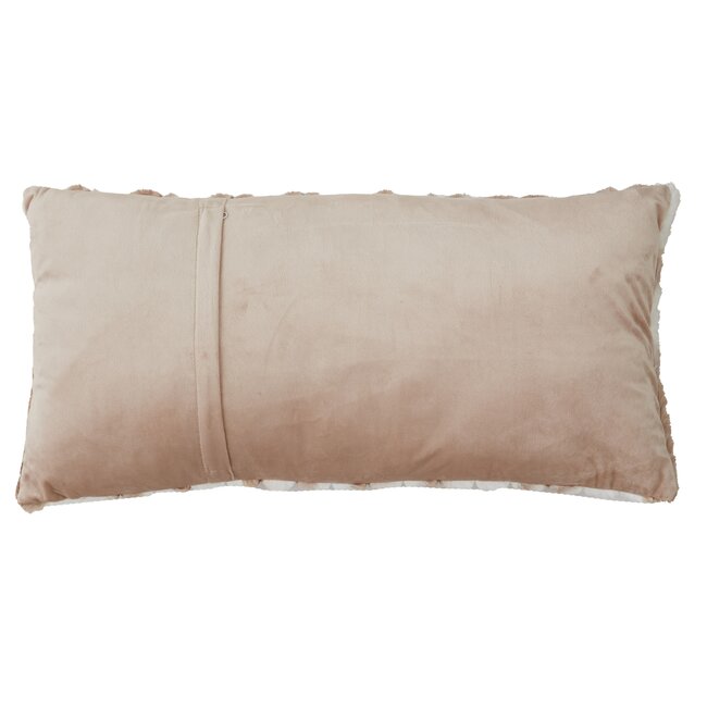 Light en Living Kussen 60x30 cm MABLY velvet crème-bruin
