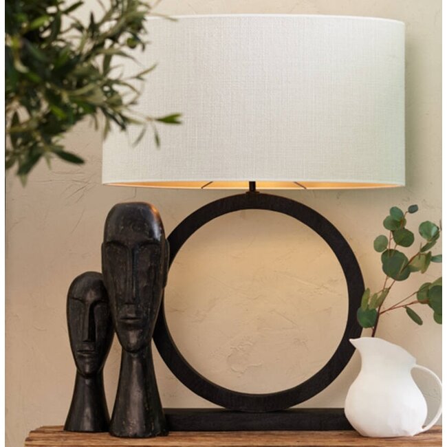 Light en Living Lampvoet 41x13x55 cm TINAR hout mat  zwart