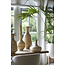 Light en Living Pot deco op voet Ø44x53 cm KARUNA hout+mat crème