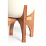 Light en Living Pot deco op voet Ø36x50 cm KARUNA hout+mat crème