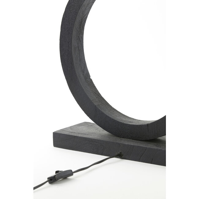 Light en Living Lampvoet 51x13x64 cm TINAR hout mat zwart