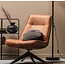 Woood Skyler Draaifauteuil Kunstleer Cognac