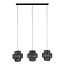 WoonStijl Hanglamp Lantern zwart bruin 3L