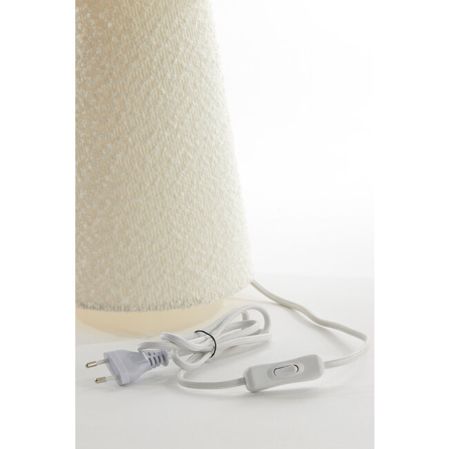 Light en Living Tafellamp Ø20x57,5 cm MICKY bouclé crème