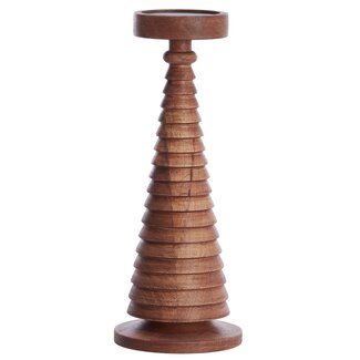 Light en Living Kandelaar Ø13.5x35 cm ALMOLA mango hout licht bruin