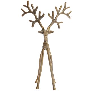 Light en Living Ornament 17x20.5x36 cm REINDEER goud / brons