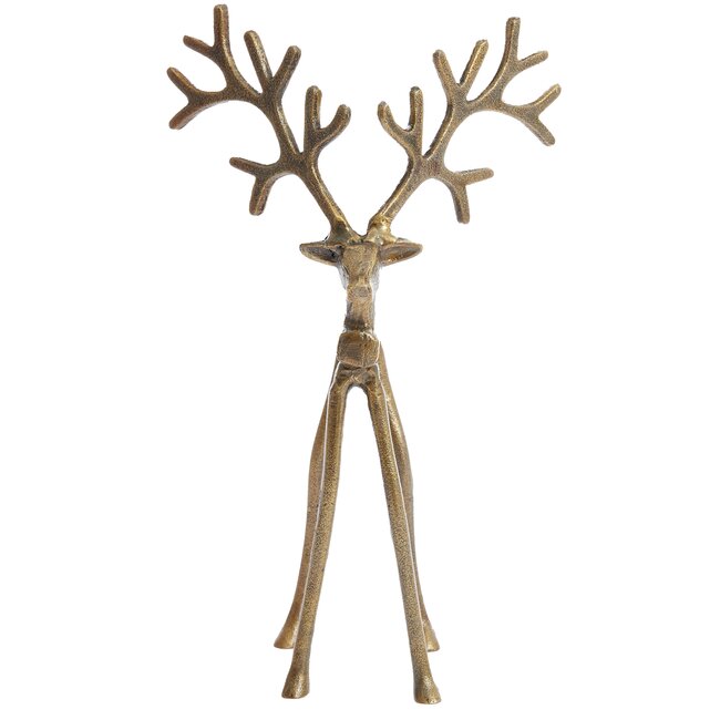 Light en Living Ornament 17x20.5x36 cm REINDEER goud / brons