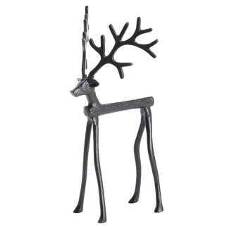 Light & Living Ornament 17x20.5x36 cm REINDEER mat zwart