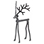 Light & Living Ornament 17x20.5x36 cm REINDEER mat zwart