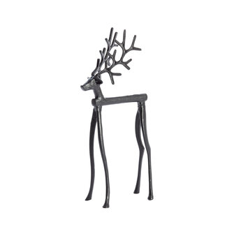 Light & Living Ornament 20.5x13x47 cm REINDEER mat zwart