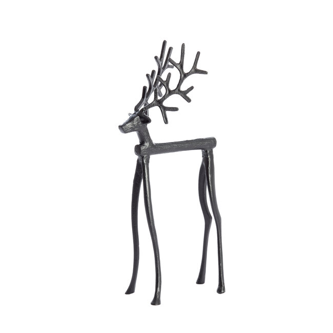 Light & Living Ornament 20.5x13x47 cm REINDEER mat zwart