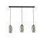 Light en Living Hanglamp 3L 100x16,5x32 cm LUKARO antiek brons+glas smoke