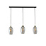 Light en Living Hanglamp 3L 100x16,5x32 cm LUKARO antiek brons+glas smoke