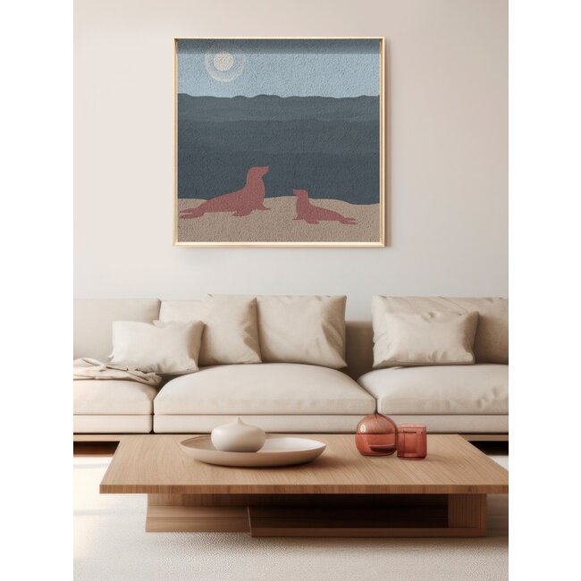 Wandkraft Seals by the Ocean