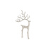 Light & Living Ornament 27.5x7x39 cm DEER wit+grijs