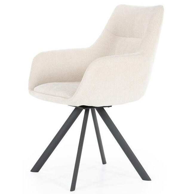 By Boo Eettafelstoel Bliss met armleuning - beige