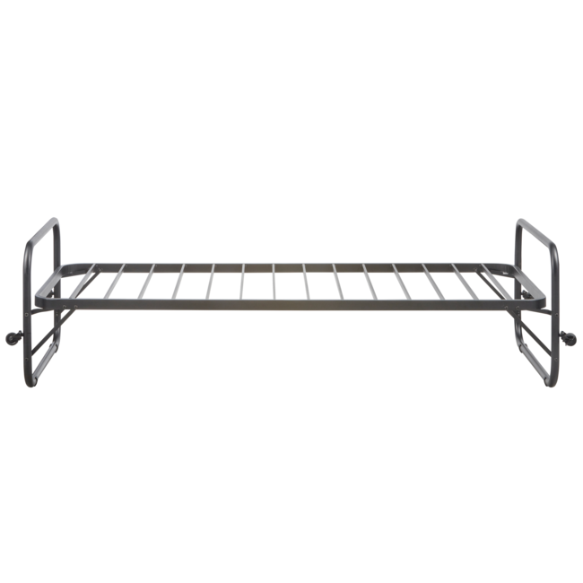 Woood Lucy eenpersoons onderschuifbed metaal zwart 90x200cm