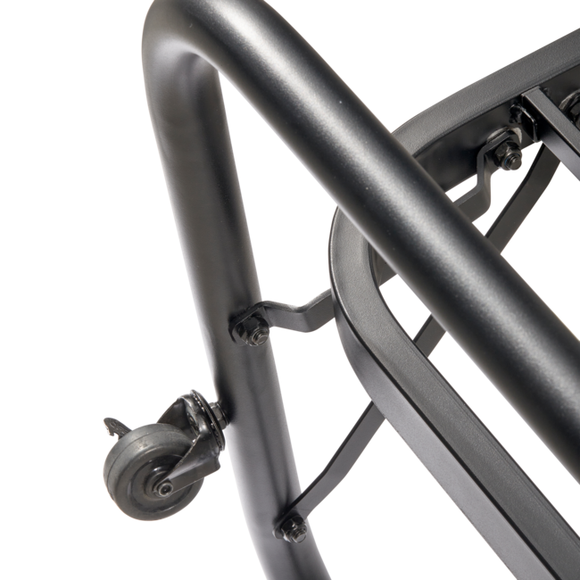 Woood Lucy eenpersoons onderschuifbed metaal zwart 90x200cm